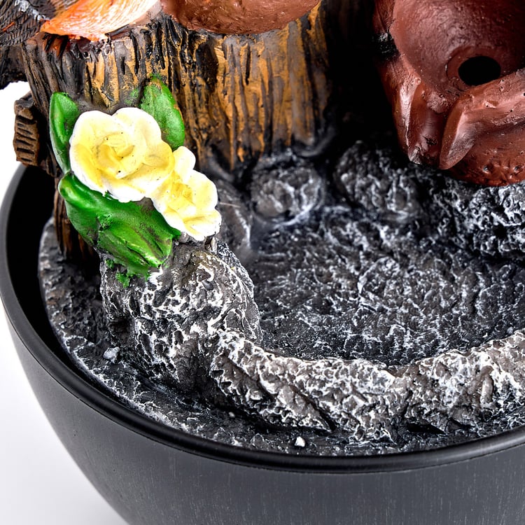 Corsica Alpine Polyresin Mini Birds Water Fountain - 14x19.5cm