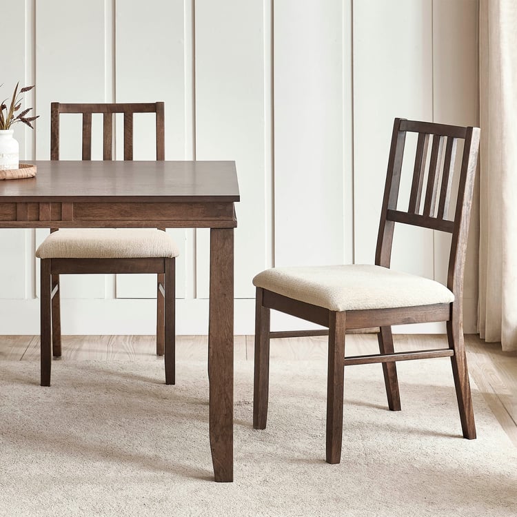 Trio NXT Set of 2 Fabric Dining Chairs - Walnut