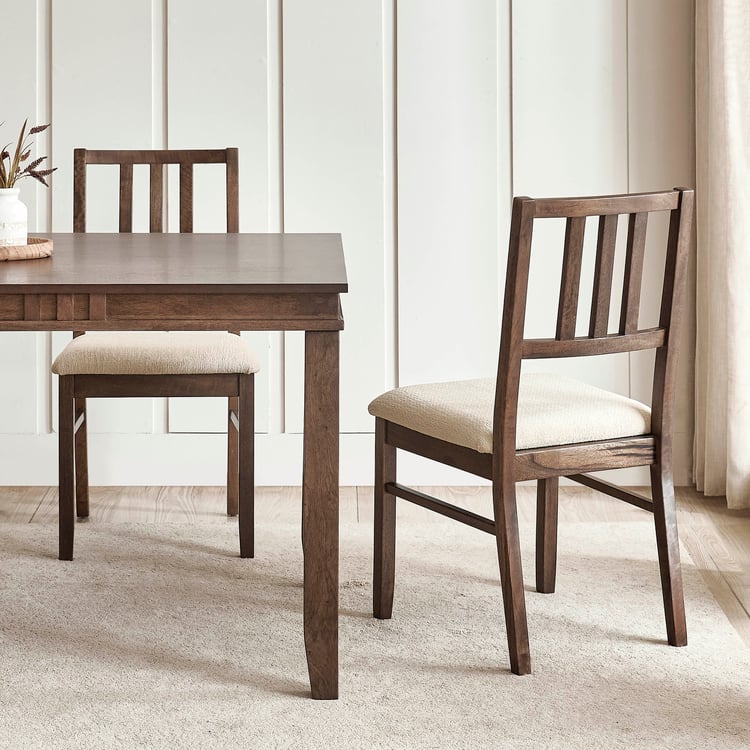 Trio NXT Set of 2 Fabric Dining Chairs - Walnut
