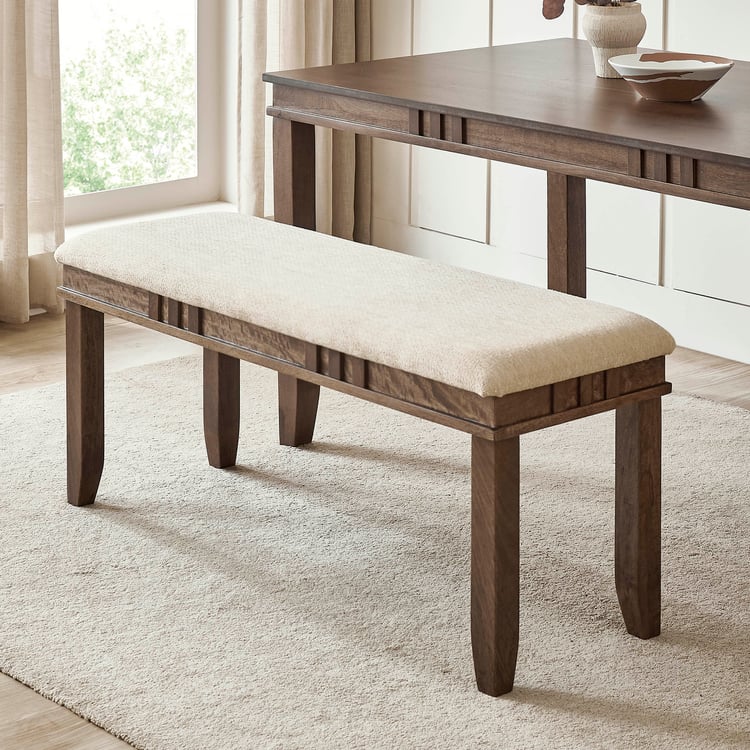 Trio NXT Fabric Large Dining Bench - Walnut