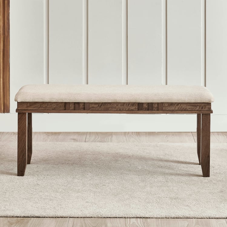 Trio NXT Fabric Large Dining Bench - Walnut