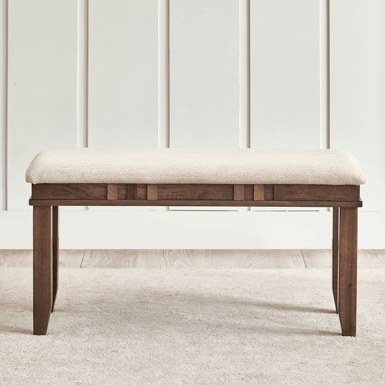 Trio NXT Fabric Small Dining Bench - Walnut