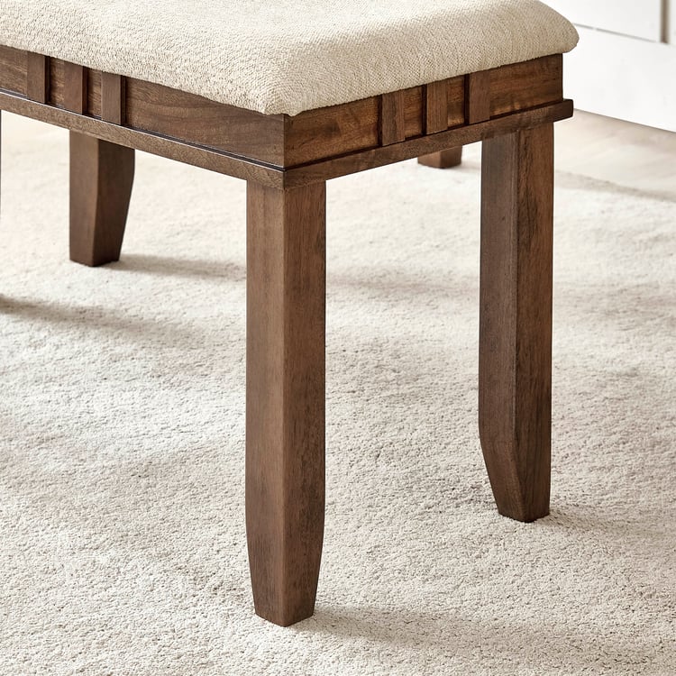 Trio NXT Fabric Small Dining Bench - Walnut