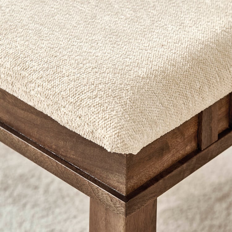 Trio NXT Fabric Small Dining Bench - Walnut
