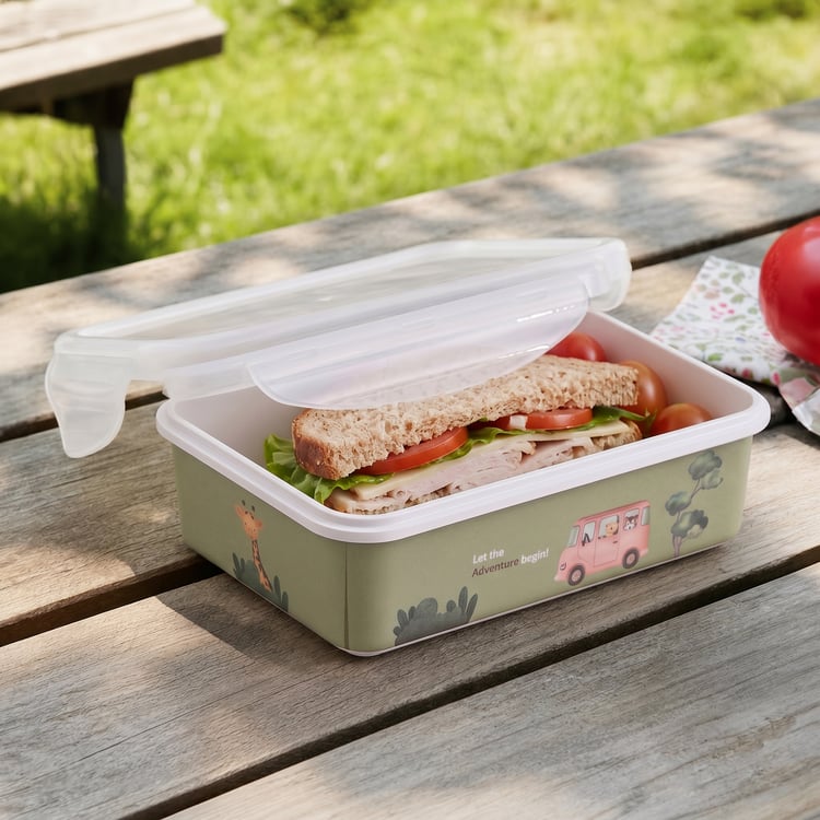 Slate Kids Safari Squad Melamine Printed Lunch Box - 800ml