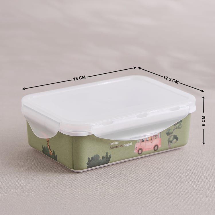 Slate Kids Safari Squad Melamine Printed Lunch Box - 800ml