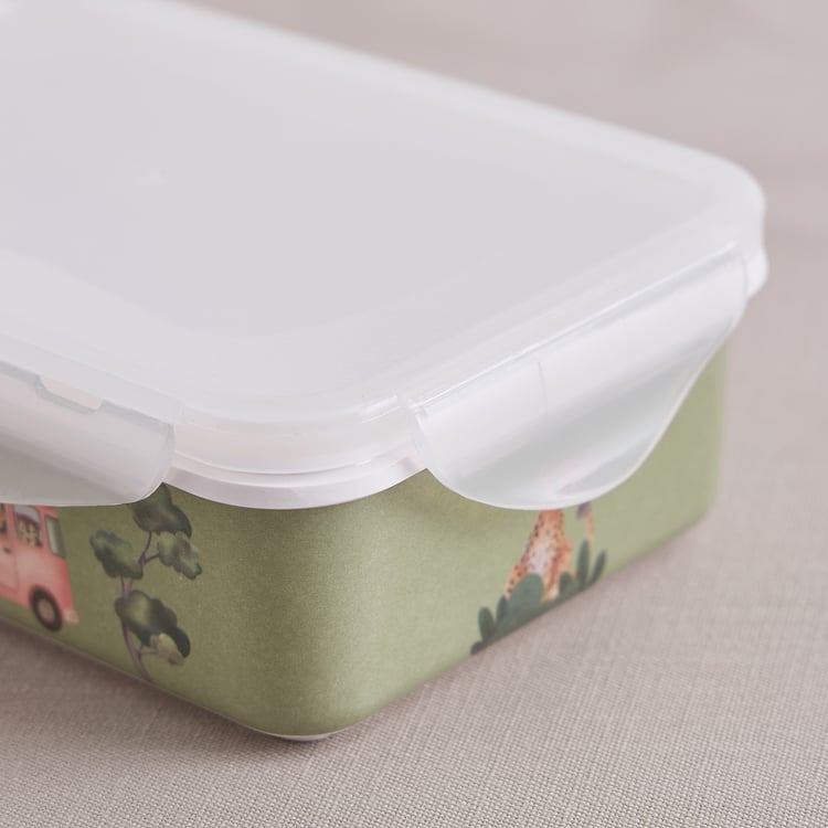 Slate Kids Safari Squad Melamine Printed Lunch Box - 800ml