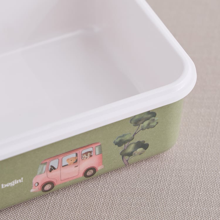 Slate Kids Safari Squad Melamine Printed Lunch Box - 800ml