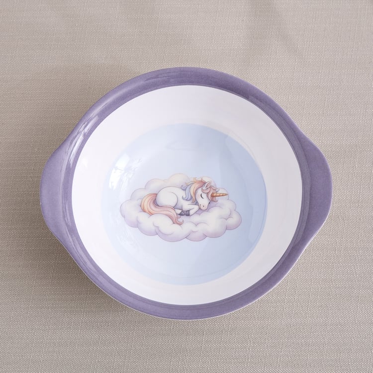 Slate Kids Unicorn Melamine Printed Bowl - 350ml