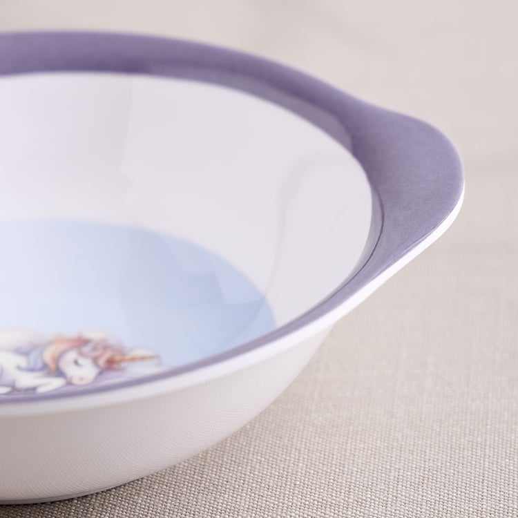 Slate Kids Unicorn Melamine Printed Bowl - 350ml