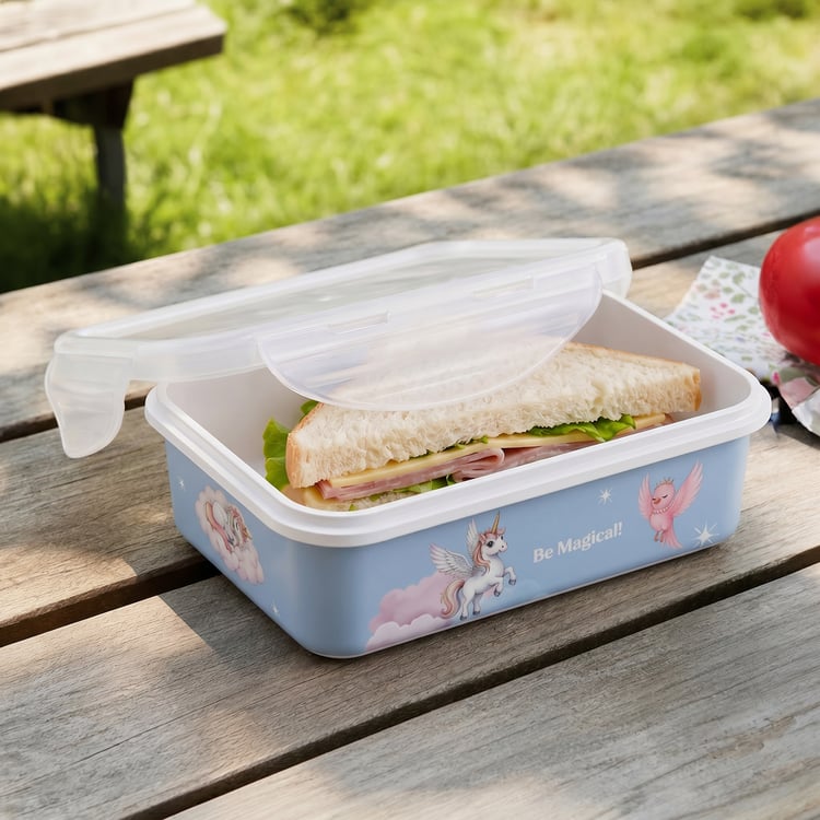 Slate Kids Unicorn Melamine Printed Lunch Box - 800ml