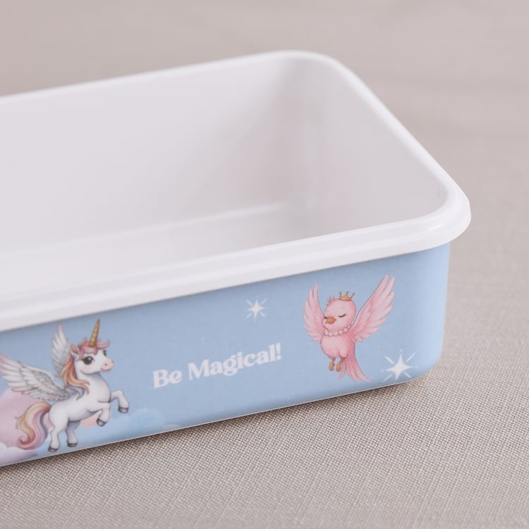 Slate Kids Unicorn Melamine Printed Lunch Box - 800ml