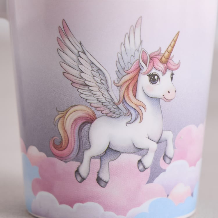 Slate Kids Unicorn Melamine Printed Milk Mug - 350ml