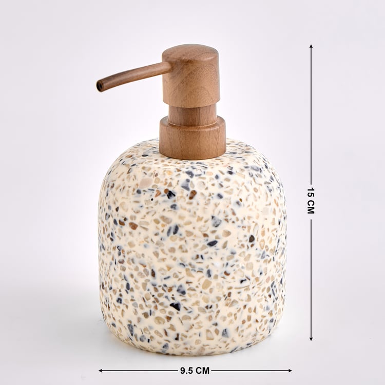 Nova Ashfall Boulder Polyresin Soap Dispenser - 280ml