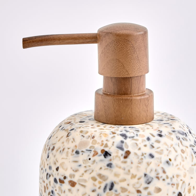 Nova Ashfall Boulder Polyresin Soap Dispenser - 280ml
