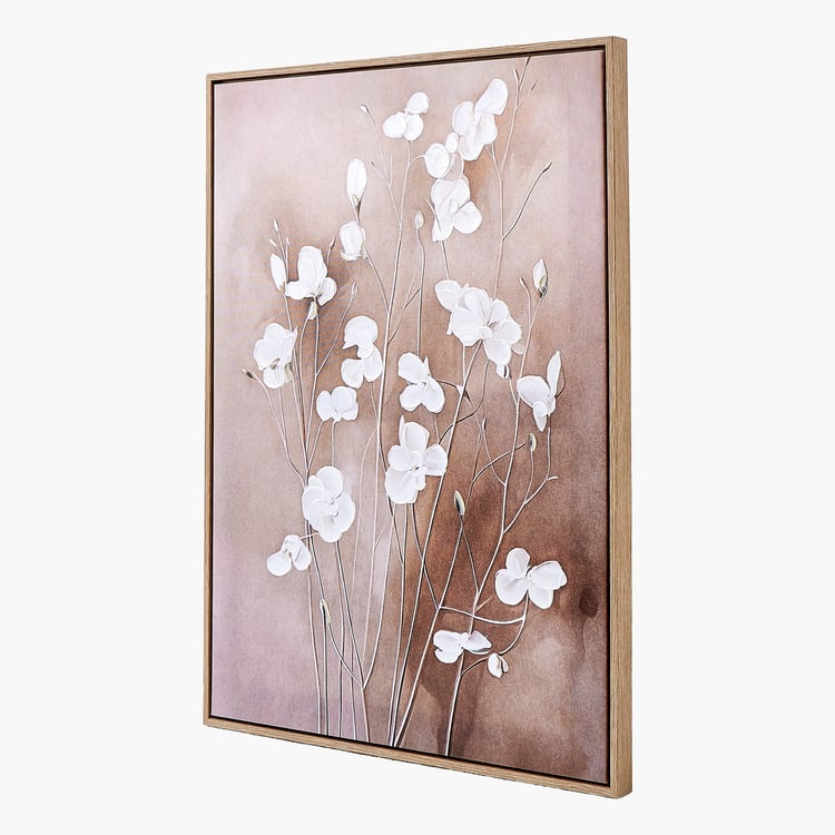 Artistry Bloom Canvas Hand Painted Floral Picture Frame - 50x70cm