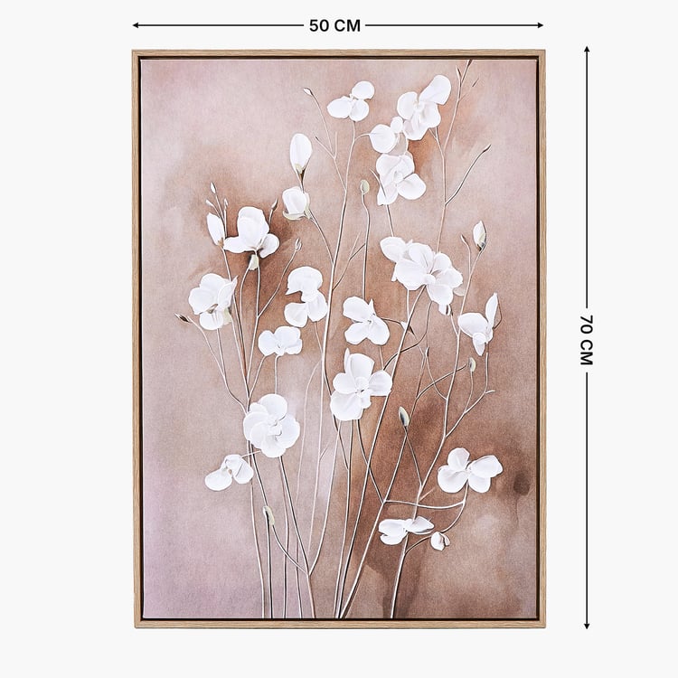 Artistry Bloom Canvas Hand Painted Floral Picture Frame - 50x70cm