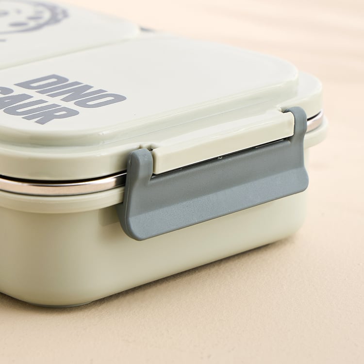 Back To School Spark Stainless Steel 2-Partitioned Insulated Lunch Box - 550ml