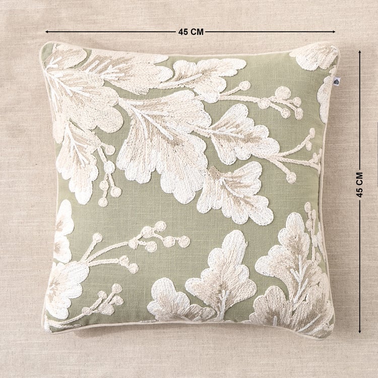 Poetry Buds Dori Embroidered Cushion Cover - 45x45cm