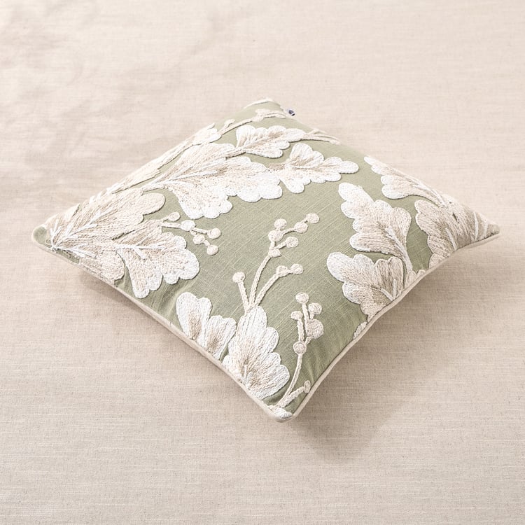 Poetry Buds Dori Embroidered Cushion Cover - 45x45cm
