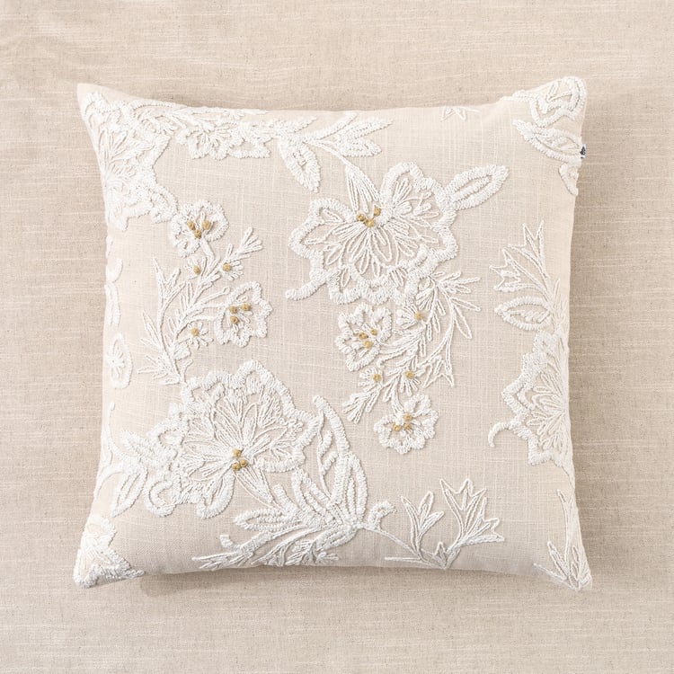 Poetry Gentle Dori Embroidered Cushion Cover - 45x45cm