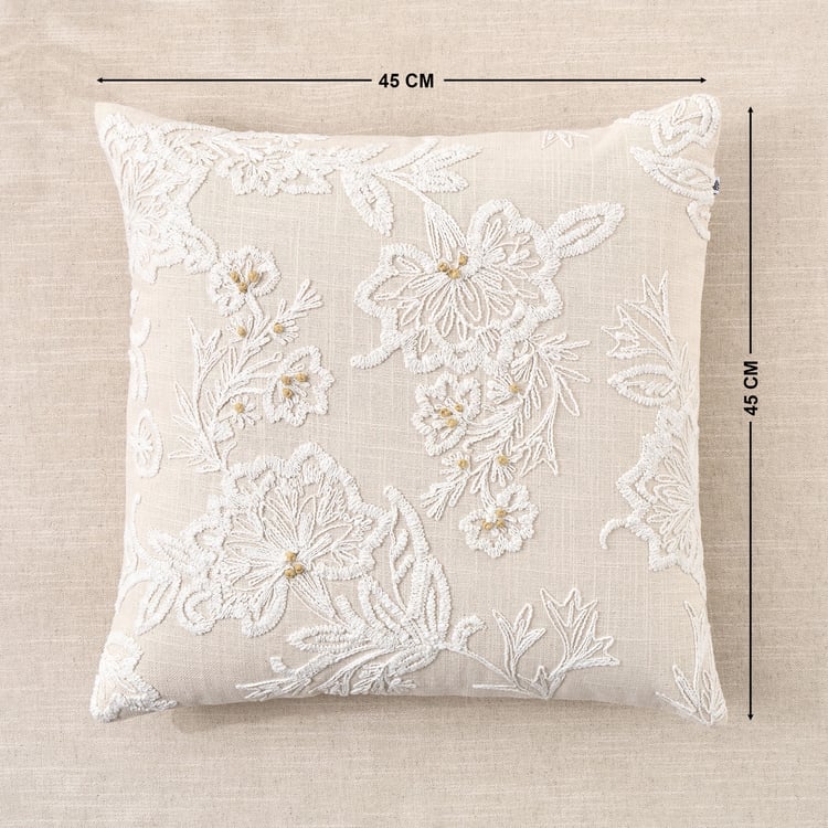 Poetry Gentle Dori Embroidered Cushion Cover - 45x45cm