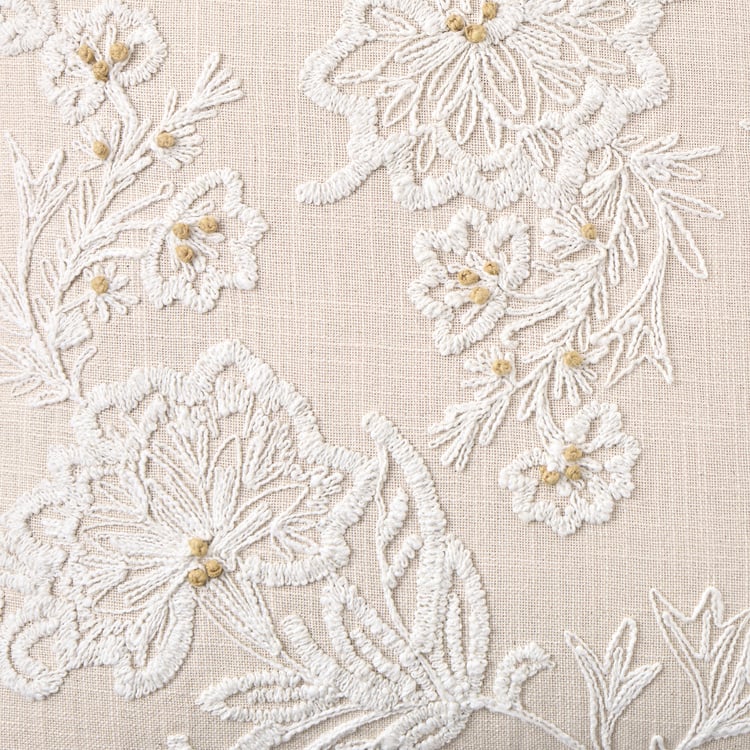 Poetry Gentle Dori Embroidered Cushion Cover - 45x45cm