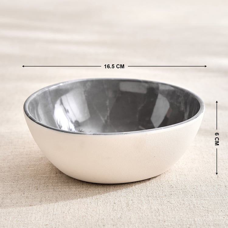 Meadows Reactive Seastone Melamine Printed Serving Bowl - 750ml