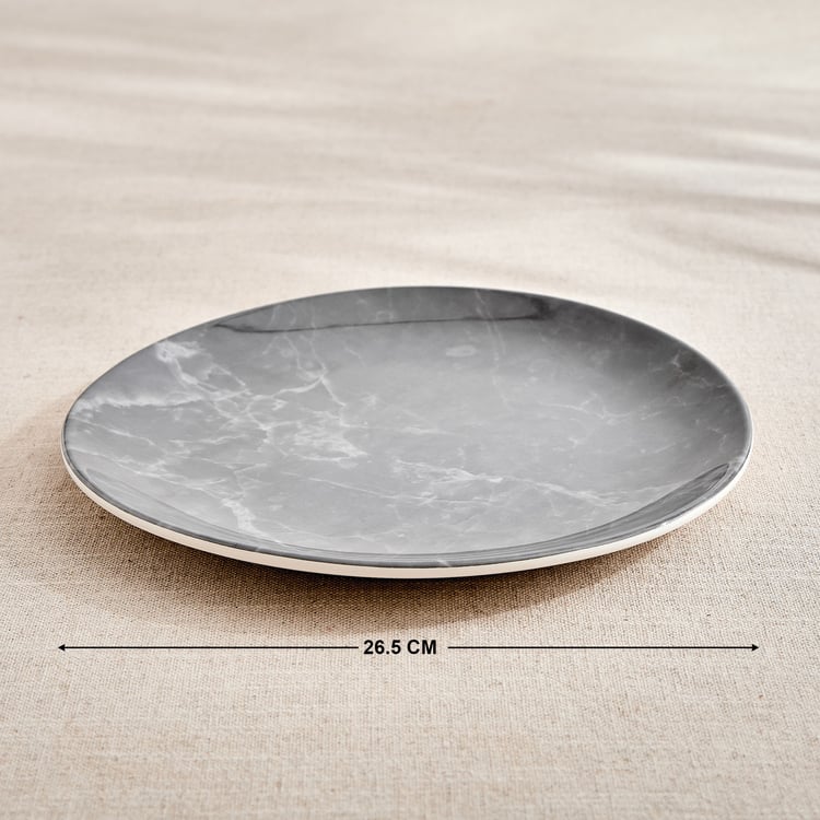 Meadows Reactive Seastone Melamine Printed Dinner Plate - 26.5cm