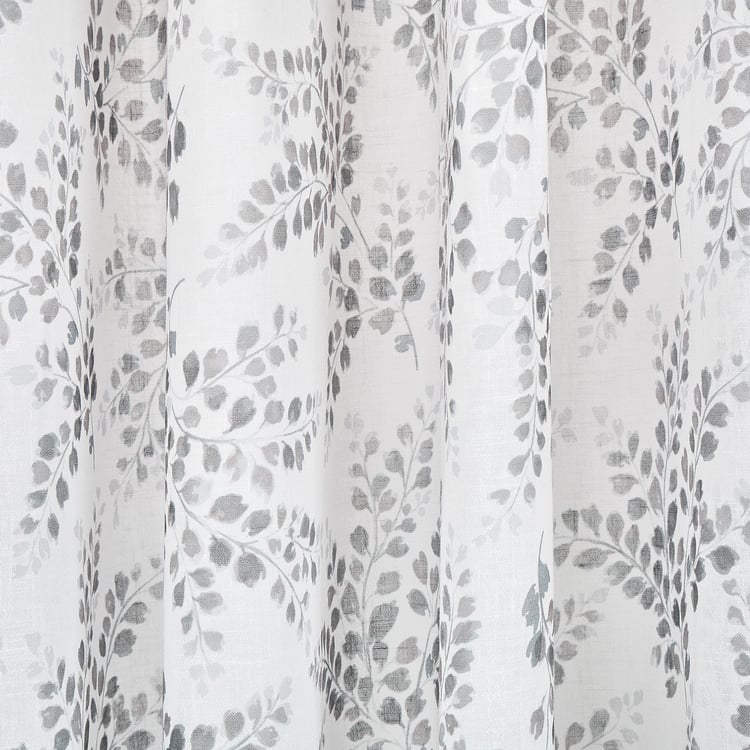 Amaira Set of 2 Printed Sheer Window Curtains - 5.2ft (160cm)