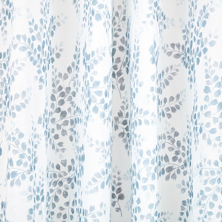 Corsica Erene Set of 2 Printed Sheer Door Curtains - 7.3ft (225cm)