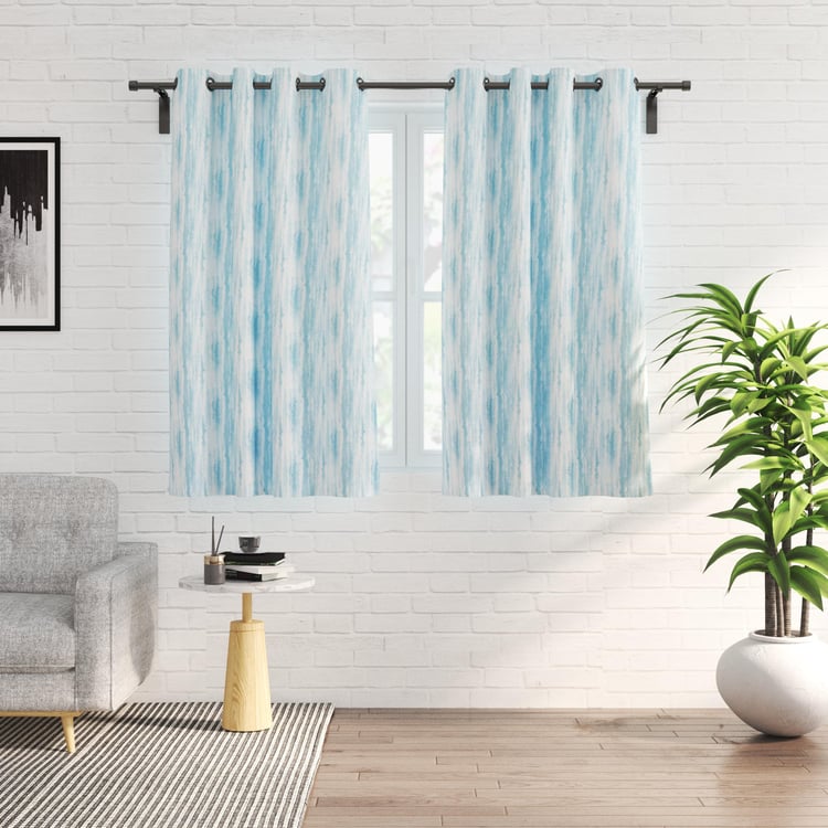 Corisca Hill Set of 2 Printed Sheer Window Curtains - 5.2ft (160cm)
