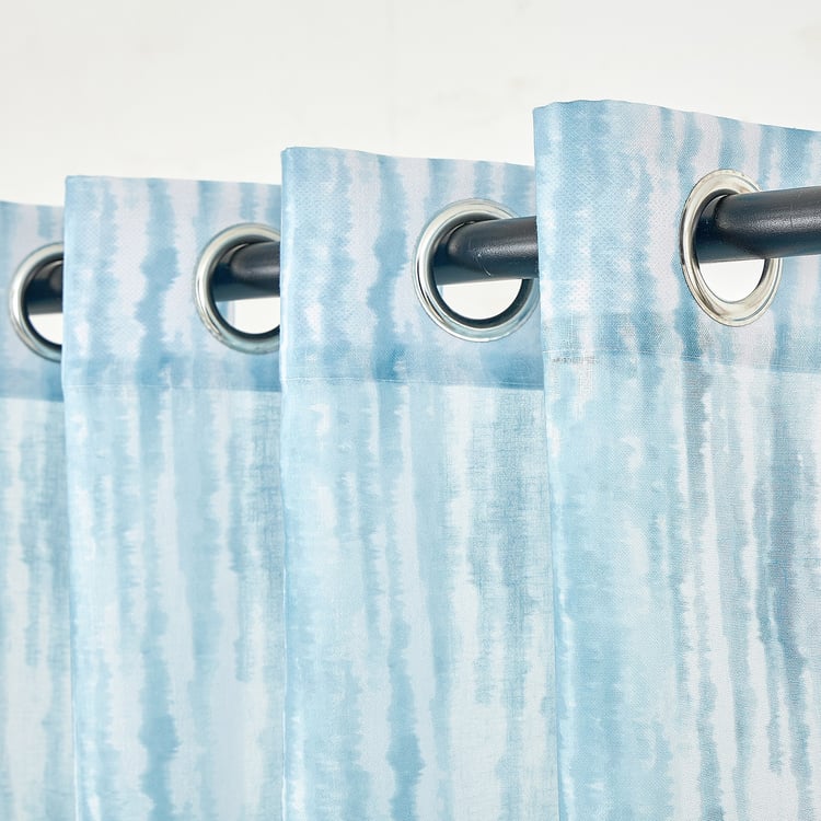 Corisca Hill Set of 2 Printed Sheer Window Curtains - 5.2ft (160cm)