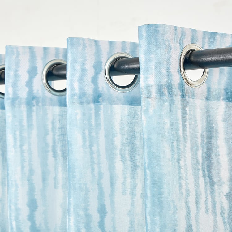 Corsica Hill Set of 2 Printed Sheer Door Curtains - 7.3ft (225cm)