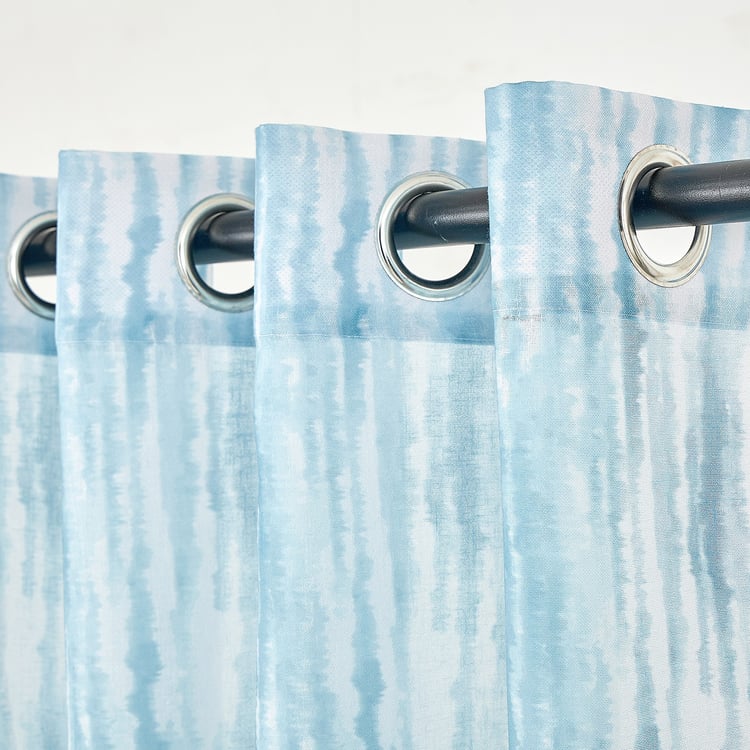 Corsica Hill Set of 2 Printed Sheer Door Curtains - 8.8ft (270cm)