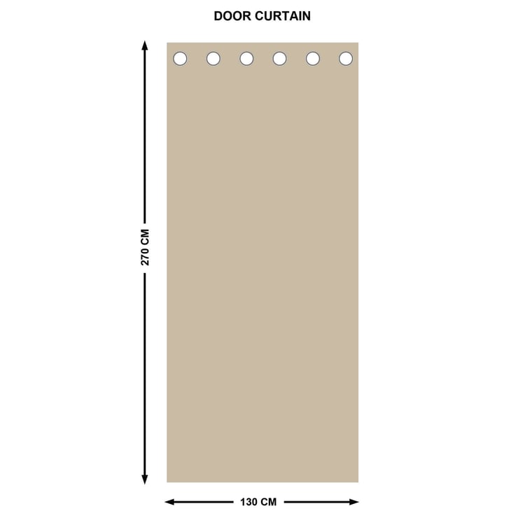 Corsica Hill Set of 2 Printed Sheer Door Curtains - 8.8ft (270cm)