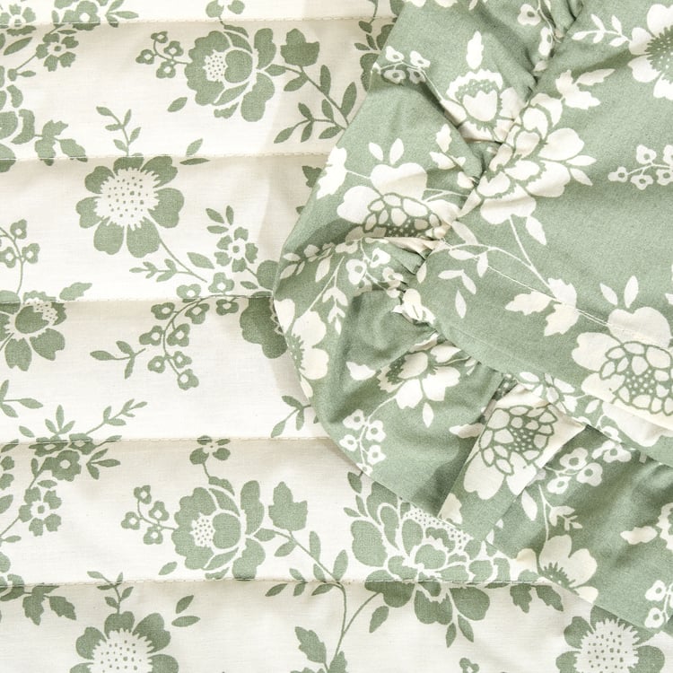 Repose Ira 3Pcs Cotton Floral Print Double Bed Cover Set