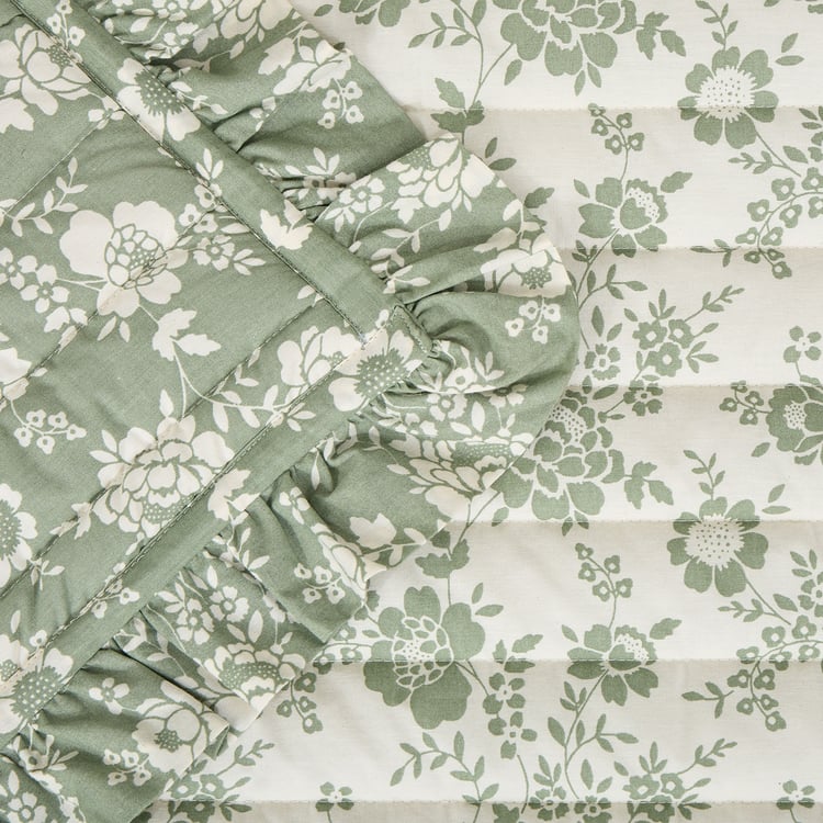 Repose Ira 3Pcs Cotton Floral Print Double Bed Cover Set
