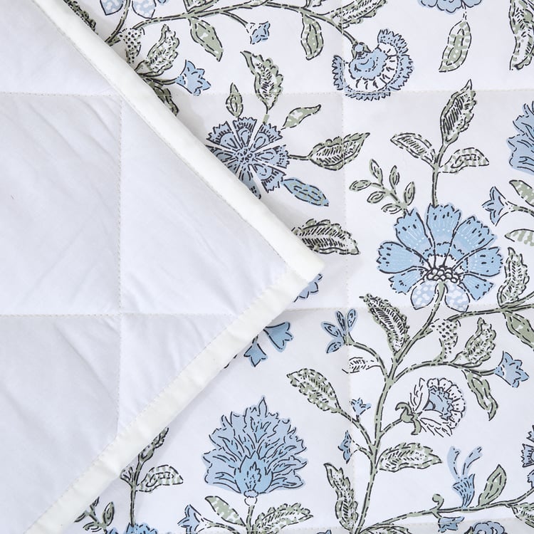 Repose Kaaya Cotton Quilted 3Pcs Double Bed Cover Set