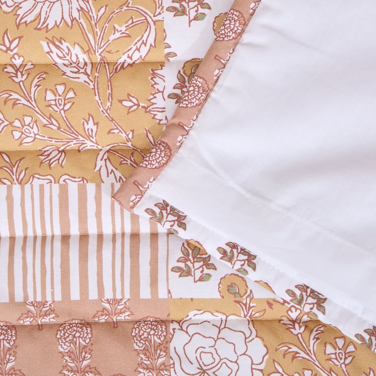 Repose Kaaya Cotton Quilted 3Pcs Double Bed Cover Set