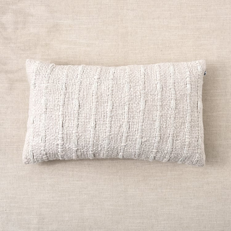 Dwell Fawn Woven Filled Cushion - 50x30cm