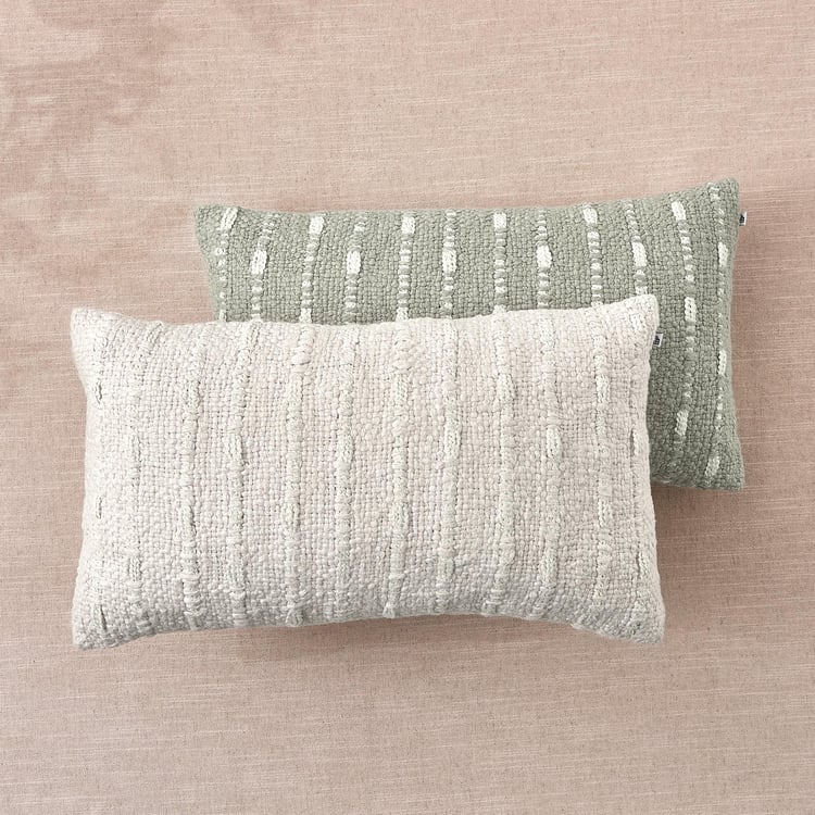 Dwell Fawn Woven Filled Cushion - 50x30cm