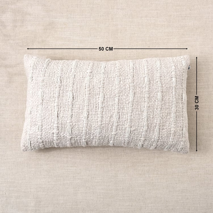 Dwell Fawn Woven Filled Cushion - 50x30cm