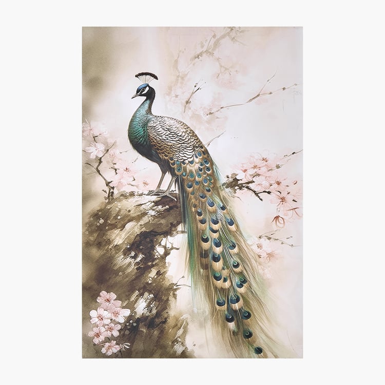 Brezza Set of 2 Canvas Peacock Picture Frames - 40x60cm