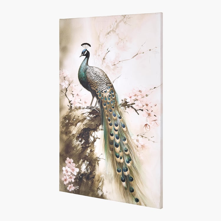 Brezza Set of 2 Canvas Peacock Picture Frames - 40x60cm