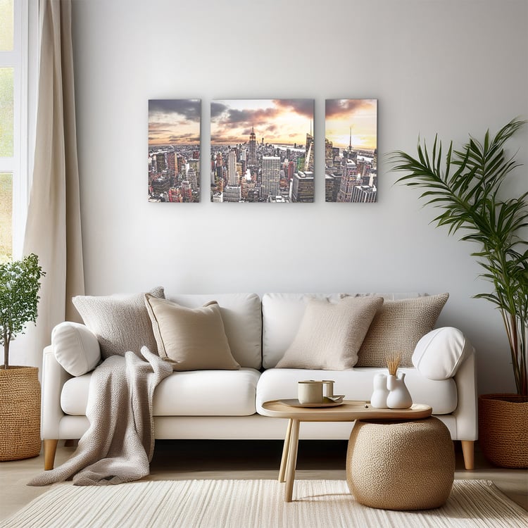 Corsica Brezza Set of 3 Canvas City Picture Frames