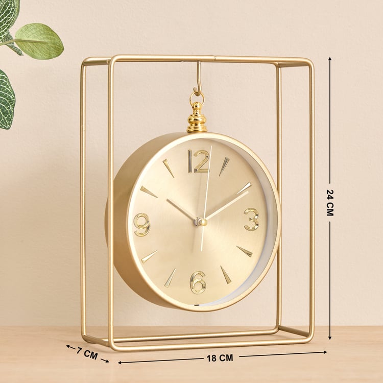Casablanca Gloss Neo Table Clock - 18x7x24cm