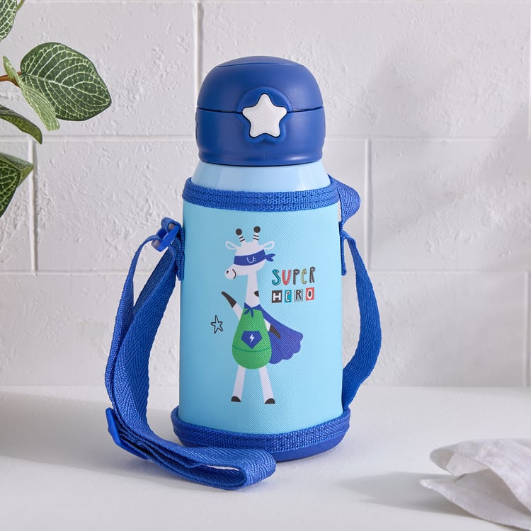 Back To School Kids Stainless Steel Sipper with Pouch - 550ml