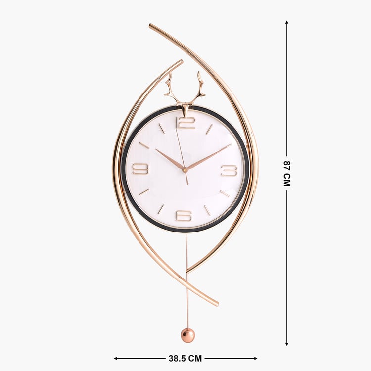 Casablanca Luxe Reindeer Wall Clock - 38.5x87cm