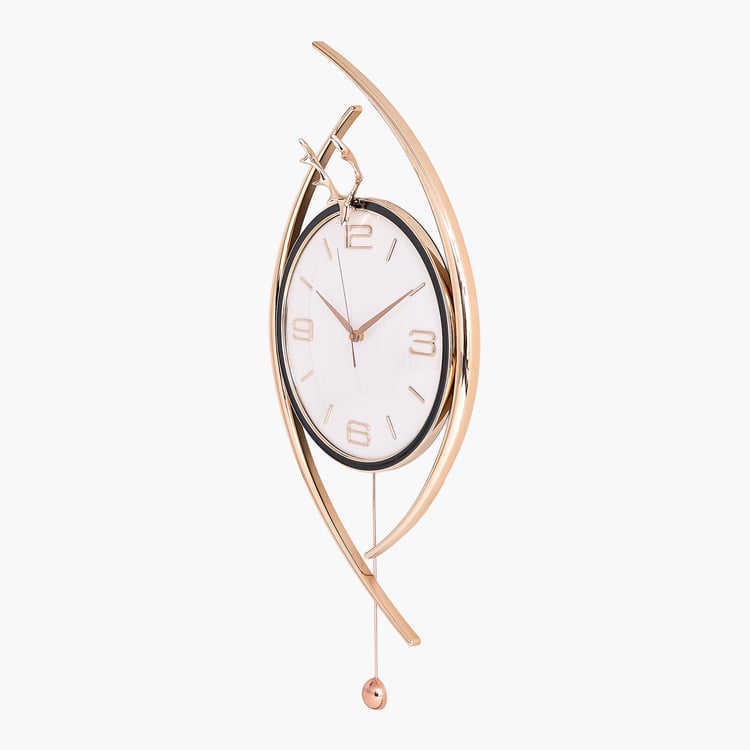 Casablanca Luxe Reindeer Wall Clock - 38.5x87cm